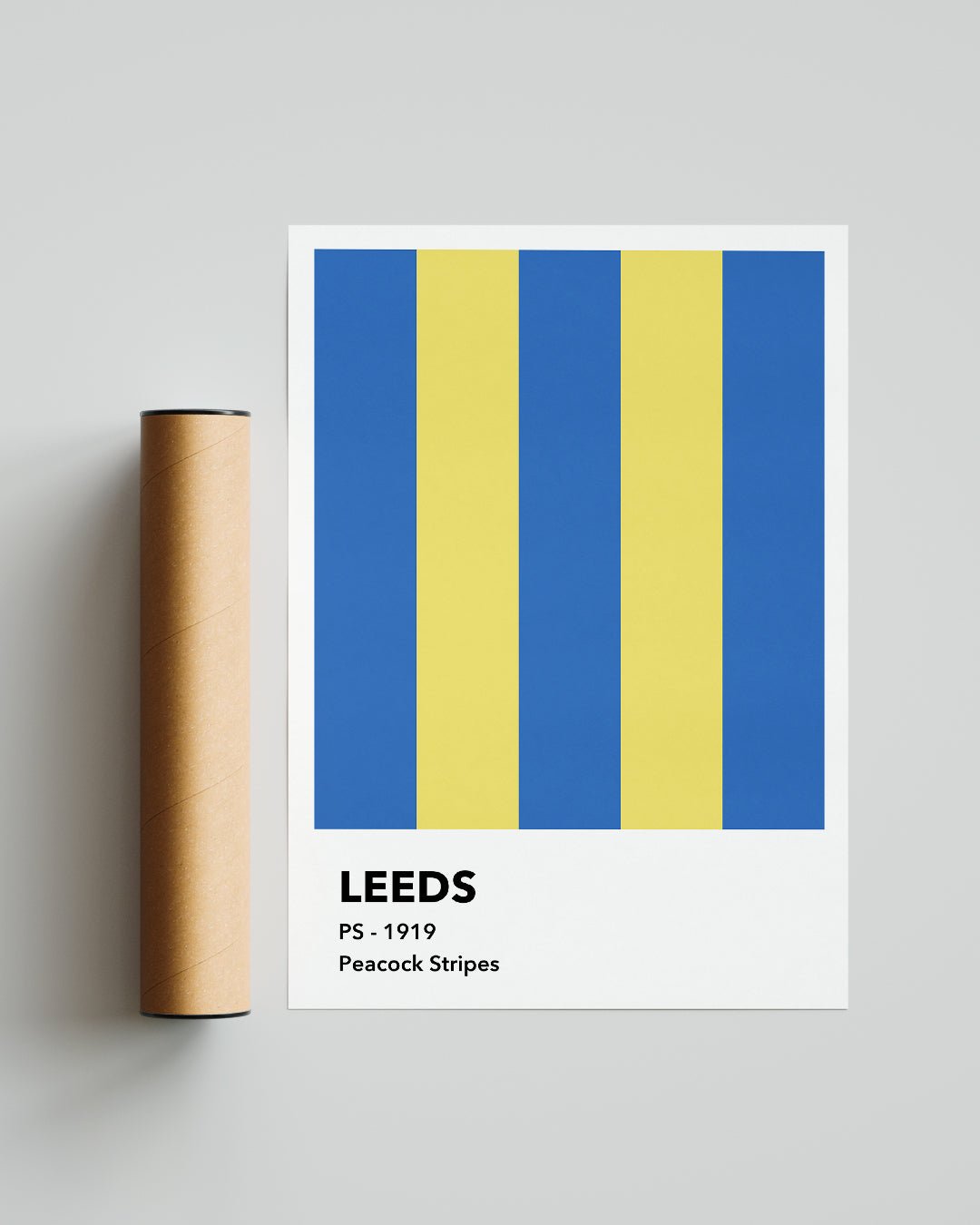 Leeds - Peacock Stripes | Ikoniske fodboldplakater | Olé Olé, image size:1080x1350